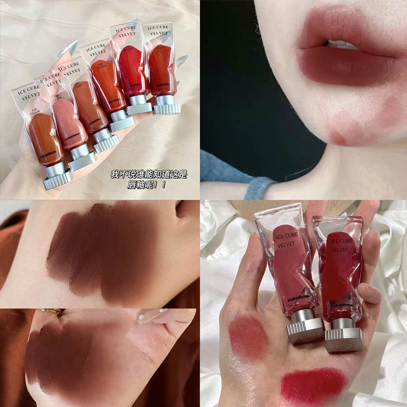 ✨Son Môi KAKASHOW 6 Màu Tùy Chọn Chống Thấm Nước Thương Hiệu Chất Nhung Lì Không Phai Màu Không Dính Cốc