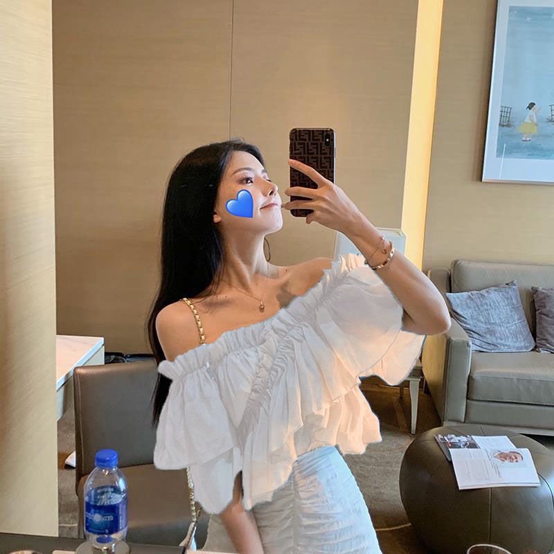 Áo Chiffon Trễ Vai Phong Cách Hàn Quốc Thời Trang Mùa Hè Hàng Mới Dành Cho Bạn Nữ