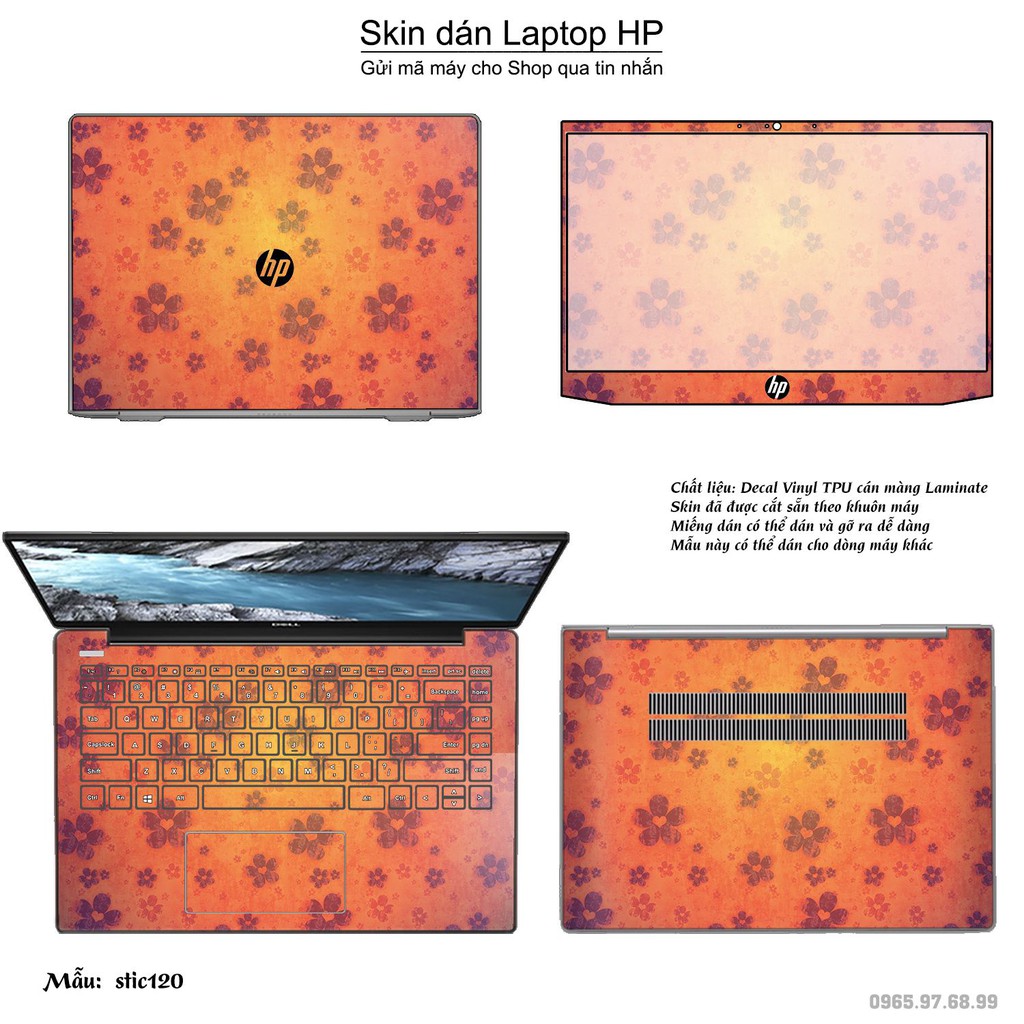 Skin dán Laptop HP in hình Hoa văn sticker nhiều mẫu 20 (inbox mã máy cho Shop)