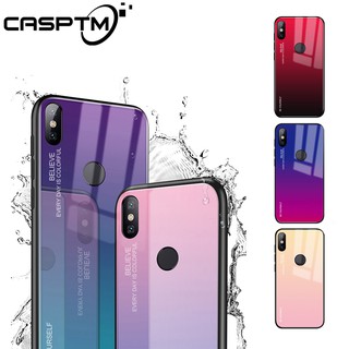 Ốp lưng mặt kính cường lực cho Xiaomi Pocophone F1 Mi 8 Mi A2 Lite Redmi Note 6 Pro