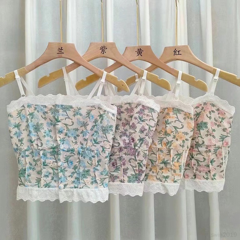 Áo Tank Top Hai Dây Phối Ren Thời Trang Quyến Rũ Cho Nữ