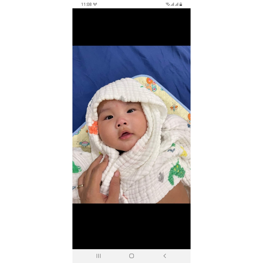 Khăn Tắm Xô Cotton 6 Lớp, Khăn Tắm 6 Lớp Xuất Nhật Cho Bé Sơ Sinh An Toàn Cho Bé