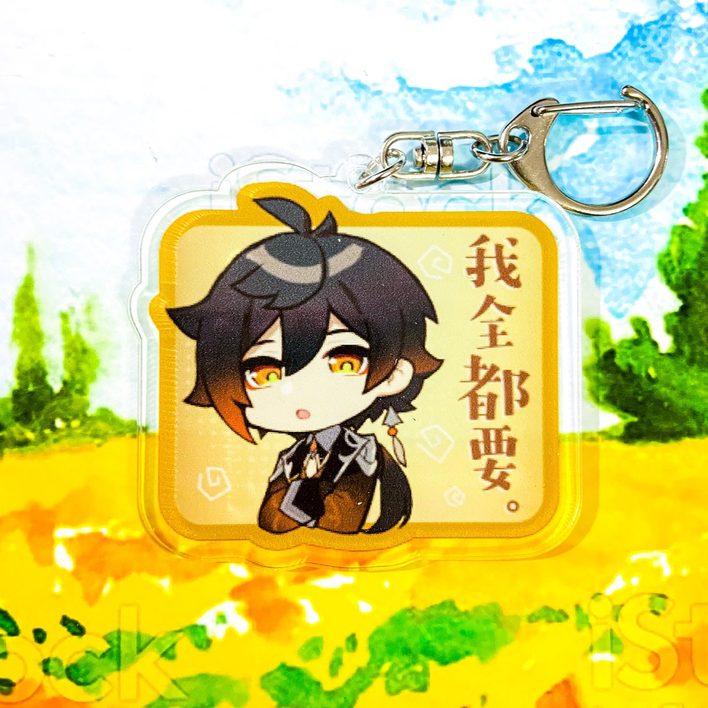 ( Mica trong acrylic ) Móc khóa GENSHIN IMPACT ver CHIÊU THỨC CHIBI anime chibi game xinh xắn