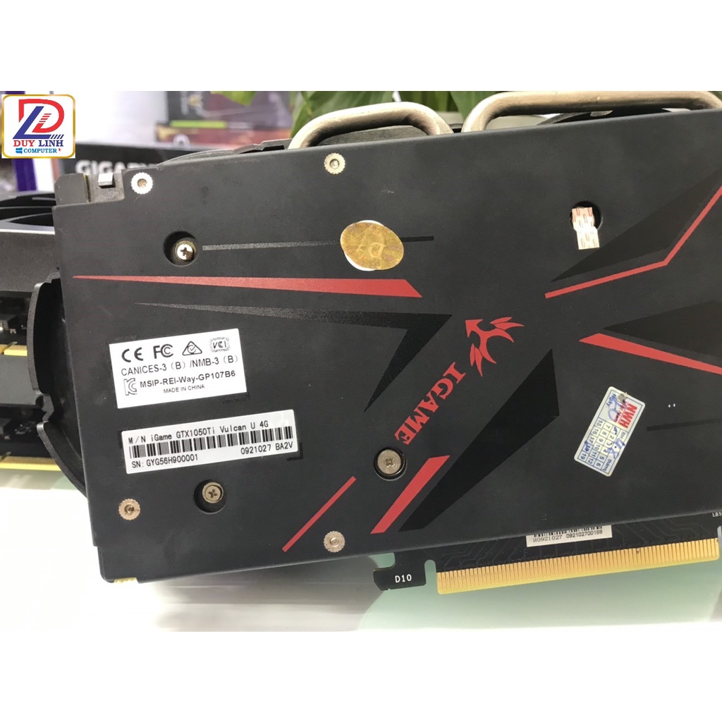 Vga GTX 1050ti 4G Colorful còn bảo hành đến 05/2022