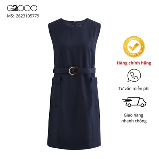 Đầm Nữ G2000 (2623105779) Màu Xanh Đậm ( Phụ kiện : Dây nịt)