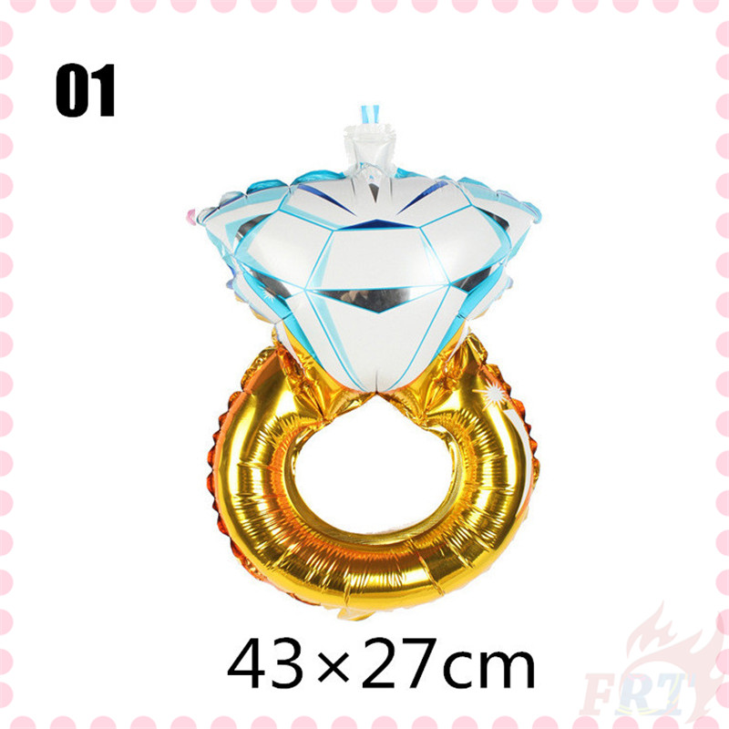 ♦ Trang Trí Tiệc - Bong Bóng ♦ 1 Bong Bóng Hình Nhẫn Kim Cương Trang Trí Tiệc