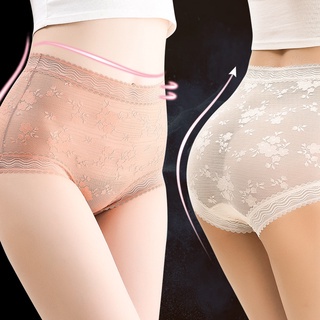 Quần lót AOWEINISI cotton lưng cao phối ren định hình bụng quyến rũ thời trang dành cho nữ