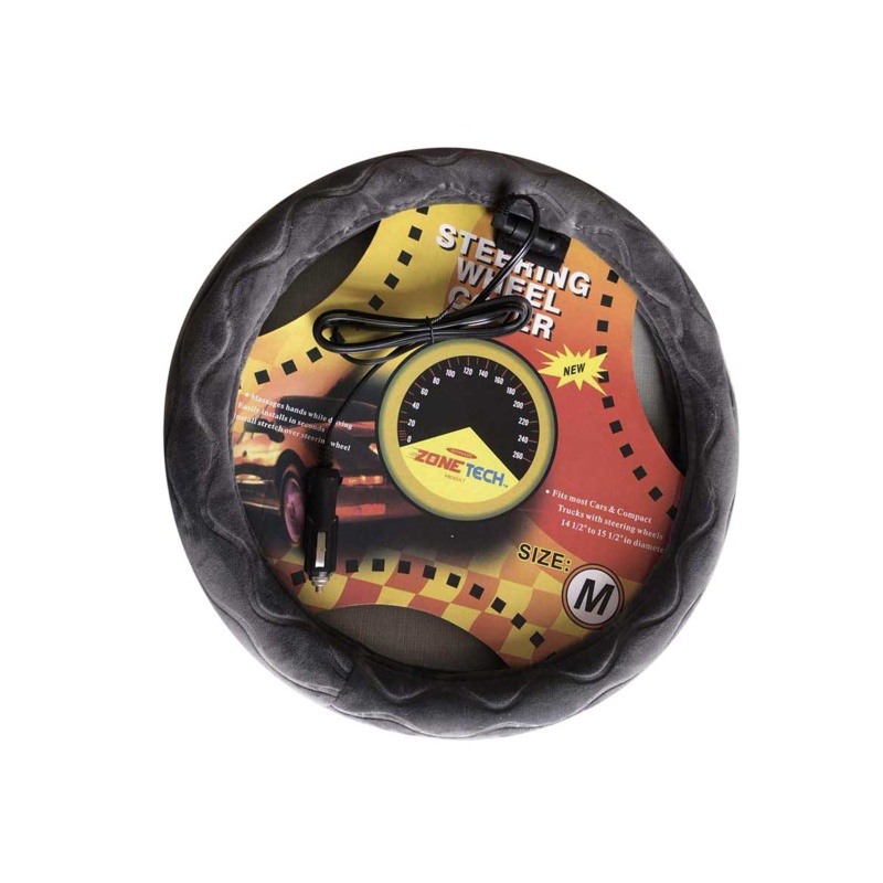 Vỏ Bọc Vô Lăng Xe Hơi Bằng Da Lộn 38cm Cho DC 12V Redefine Sty