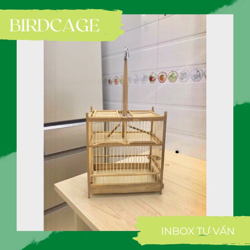 [HOT] Lồng bẫy chim khuyên gỗ huế vàng 2 cửa bẫy cứng cáp bẫy chim khuyên birdcages