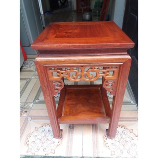 đôn măt vuông gỗ hương kích thước cao 50x32