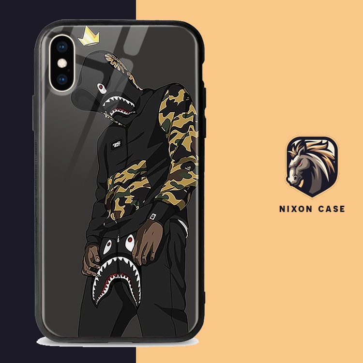 Ốp Cao Cấp Iphone 8 Plus In Hình Bape NIXON Cho Iphone Se 6S 6S 6 6 S 7 8 Plus Xs Max Xr X 11 Pro Max