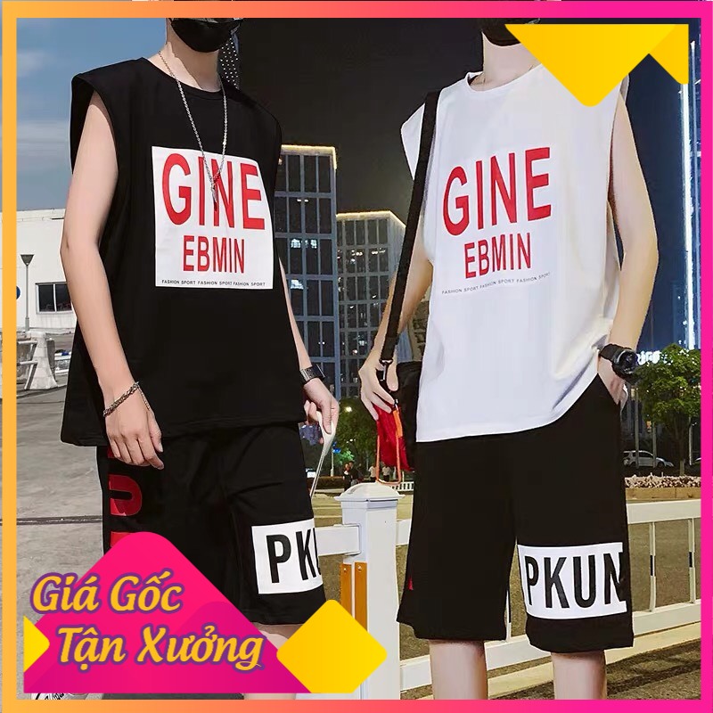 Bộ Đồ Nam Áo 3 Lỗ GiNe Quần Lửng Mềm Mịn Thoáng Mát