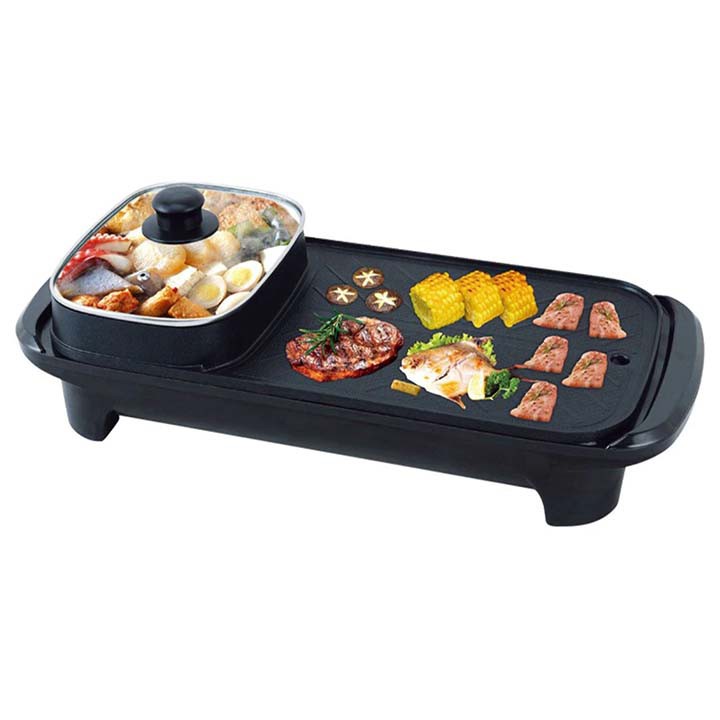 Bếp lẩu nướng BBQ đa năng 2 in 1 gia đình 6 người ăn