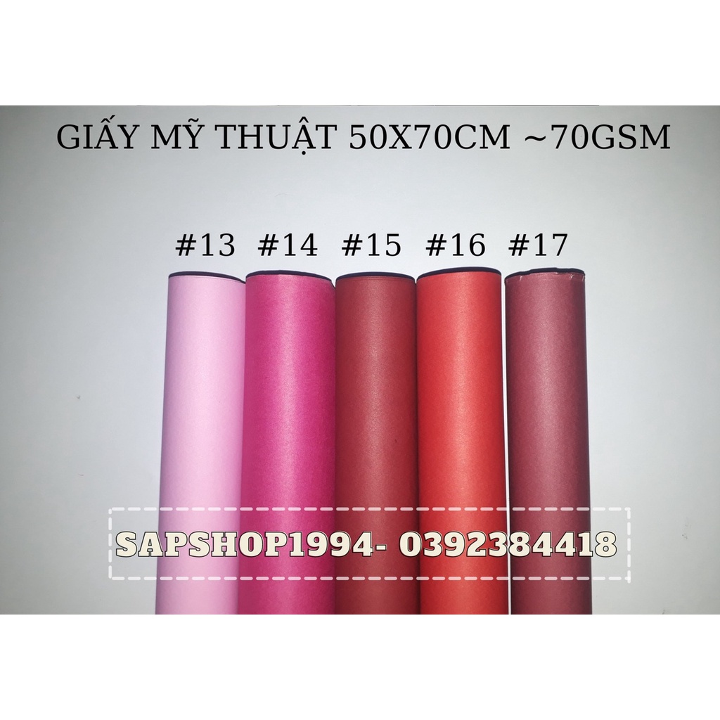 GIẤY MỸ THUẬT TONE HỒNG ĐỎ 50x70 CM 70GSM 1 TỜ