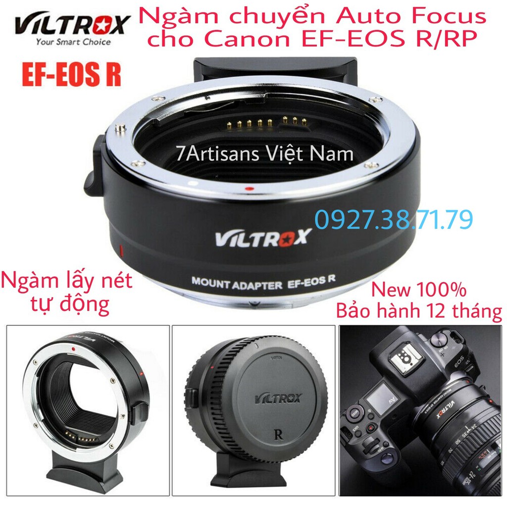 (CÓ SẴN) Ngàm chuyển AF Auto Focus Viltrox EF-EOS R cho ống kính Canon EF/EF-S và EOS R/RP