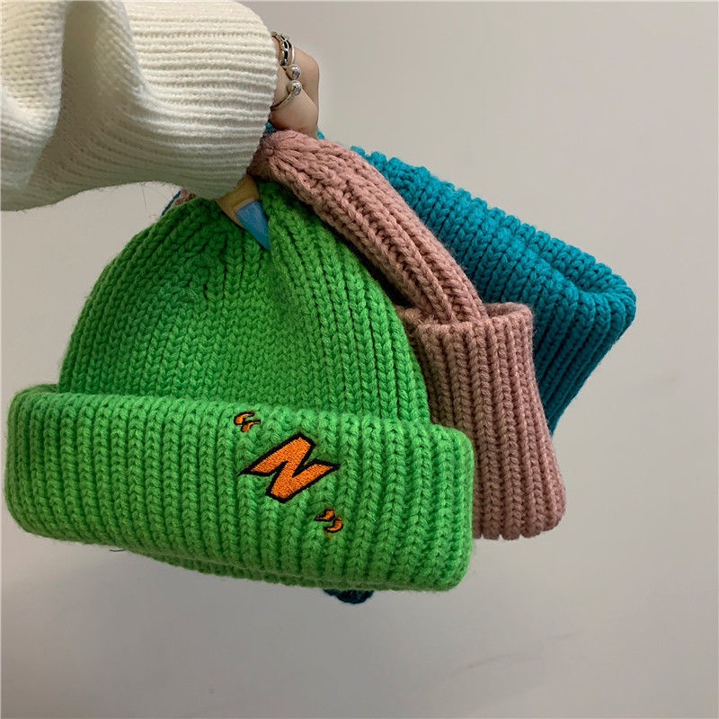 Mũ Len Thêu Chữ Phong Cách Hiphop Thời Trang Thu Đông Hàn Quốc