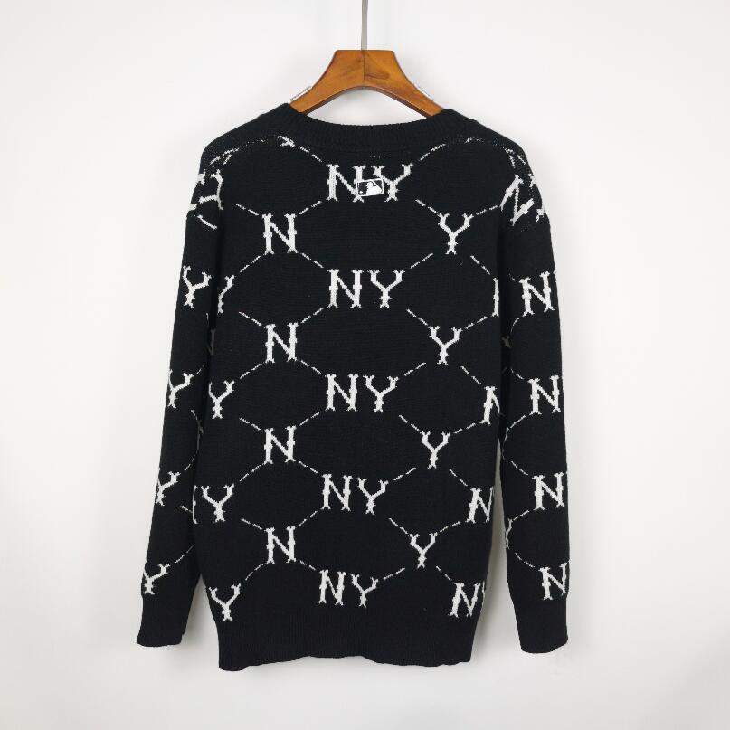 ❤❀  ❤ Mlb Áo Khoác Cardigan Tay Dài Cổ Chữ V Thêu Chữ Thời Trang