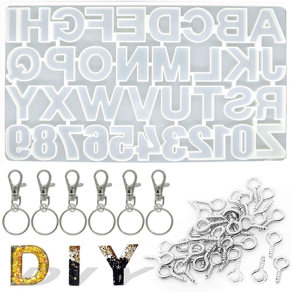 Set 33 Khuôn Nhựa Hình Chữ Cái Alphabet Làm Trang Sức DIY