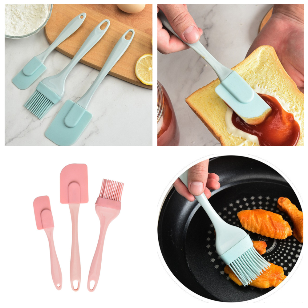 Set 3 dụng cụ vét bột silicon chuyên dụng để làm bánh