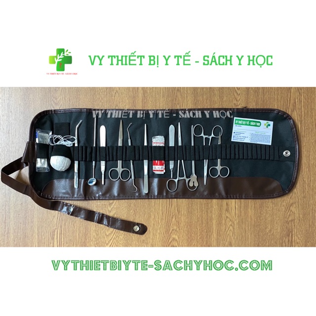Bộ tiểu phẫu 18 món có túi chia đựng  (Bộ phẫu thuật thực hành
