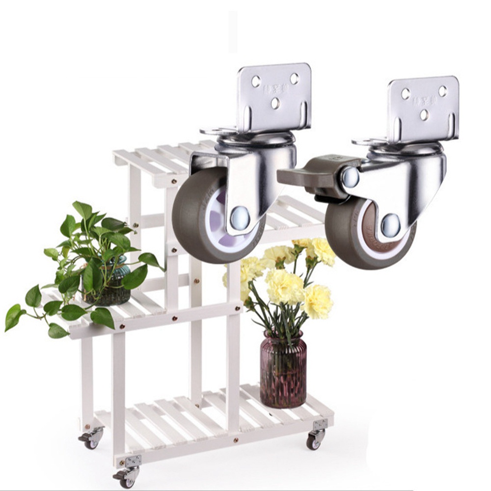 Set 4 bánh xe cao su mềm hình chữ L chuyên dùng cho xe đẩy em bé