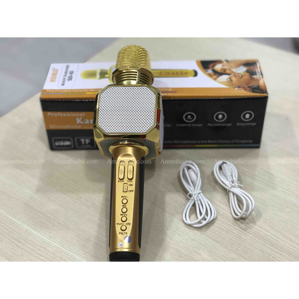 Micro karaoke bluetooth SD 10 ⚡FREE SHIP⚡ không dây có loa âm thanh cực hay - BH 6 tháng - CAM KẾT CHÍNH HÃNG