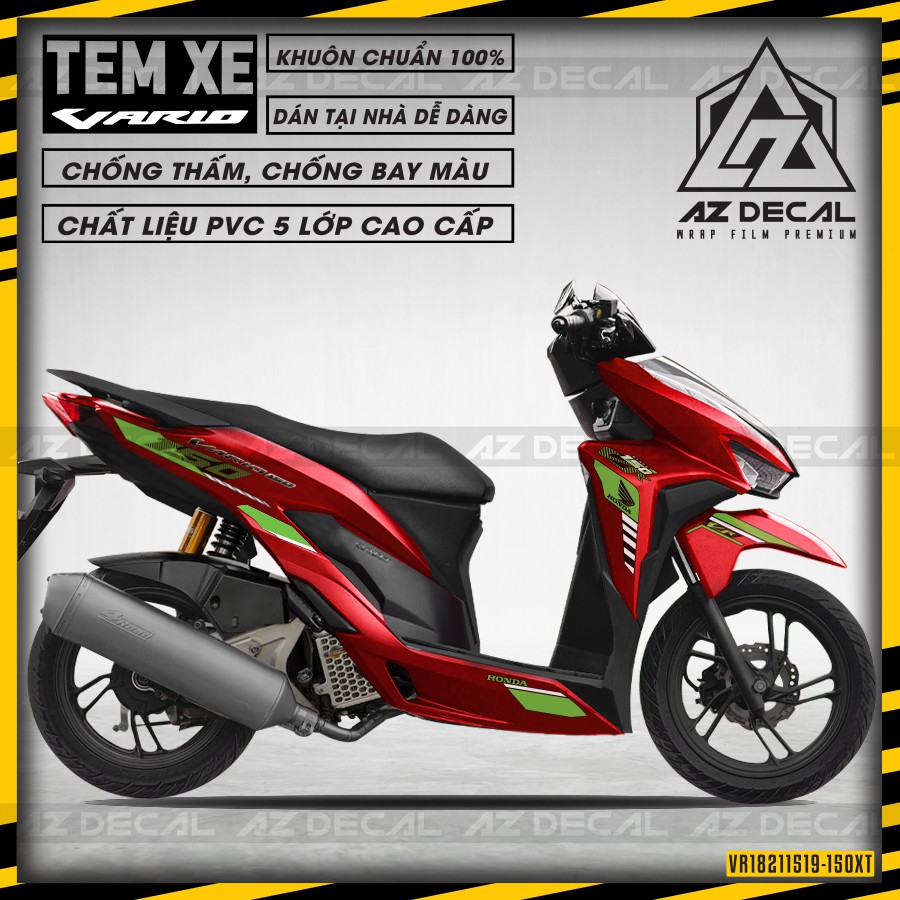 Tem Rời Xe Vario 150 Kiểu Cách Điệu | VR182119150 | Decal Chế Chất Liệu PVC Chống Thấm Chống Bay Màu