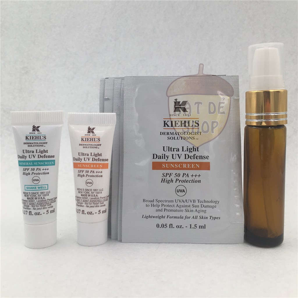 Kiehl's / Kiehls Kem Chống Nắng Hằng Ngày Ultra Light Daily UV Defense 1.5ml x 10 gói-Hàng Chính Hãng