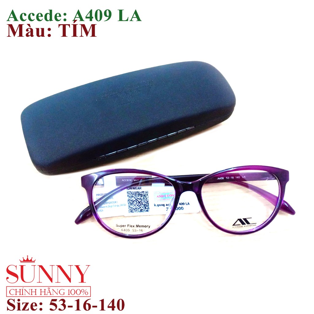 A409 - gọng kính Accede chính hãng bảo hành toàn quốc