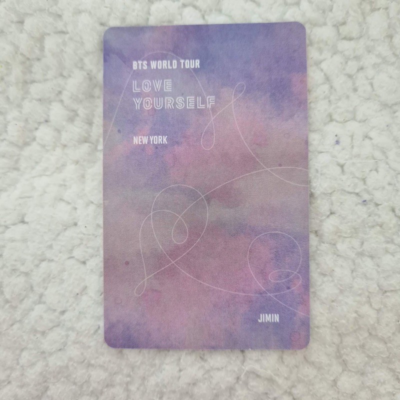 ẢNH CARD JIMIN LOVE YOURSELF IN NEW YORK KÈM TOP LOADER (Hàng off/sẵn/deal)