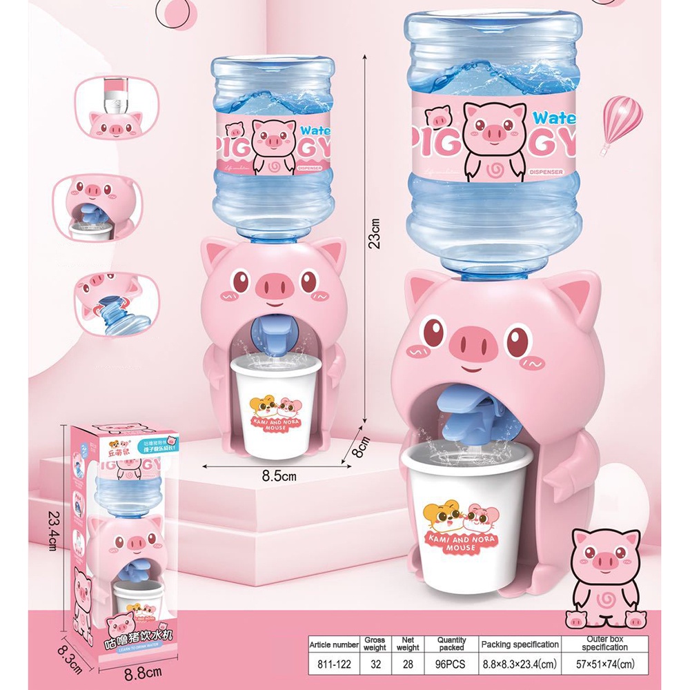 Bộ Đồ Chơi Nhà Bếp Máy Nước Mini Hình Chú Heo Dễ Thương Cho Bé