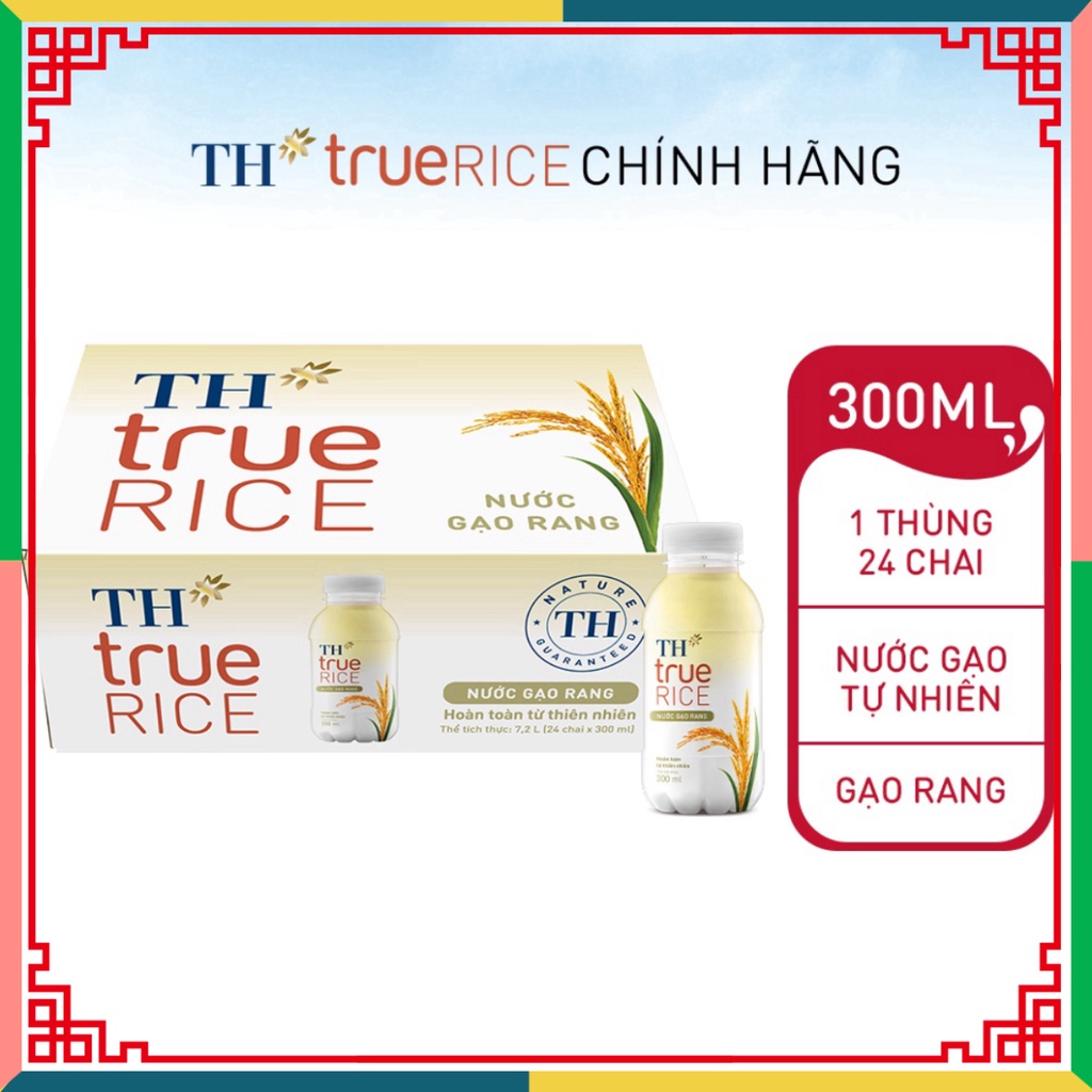 1 chai nước khoáng gạo rang TH True Rice 300ml (300ml x 24) ( Đại lý Ngọc Toản)