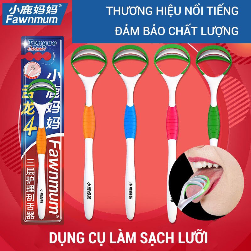 [HÀNG CÓ SẴN] Cạo Lưỡi Fawnmum Phủ Silicone Làm Sạch Lưỡi Cạo Lưỡi Người Lớn Bán Buôn Giá Sỉ