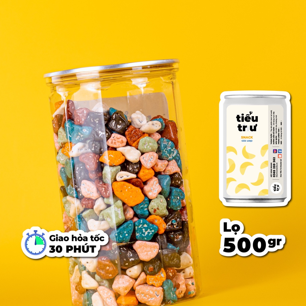 Kẹo Socola sỏi đá cao cấp | Lọ 500g | Ăn vặt Tiểu Trư Snacks Hà Nội ngon rẻ