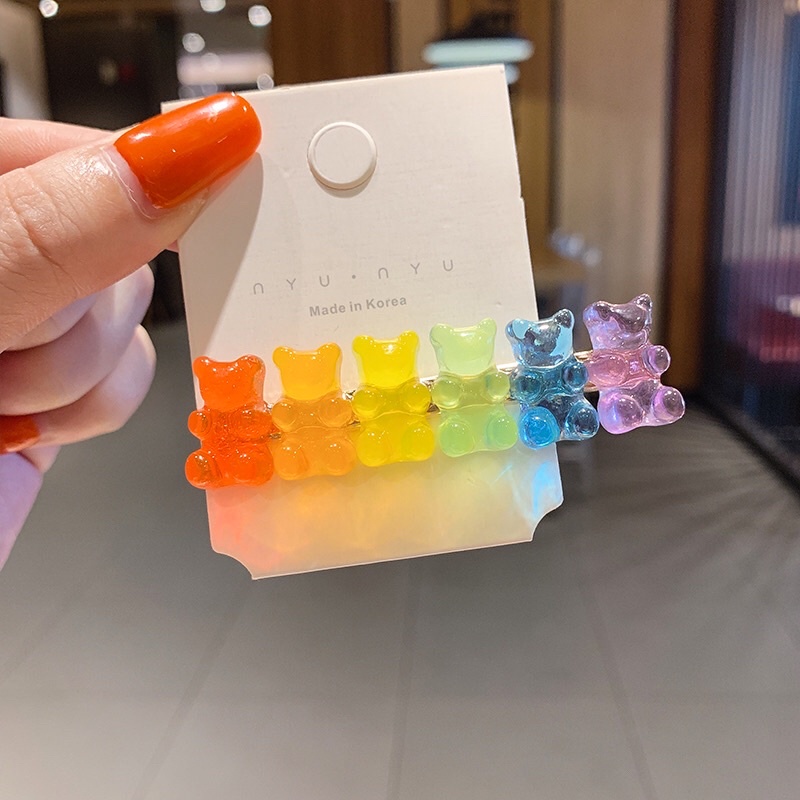 Kẹp Tóc Hình Kẹo Dẻo 6 Gấu Gummy Bear