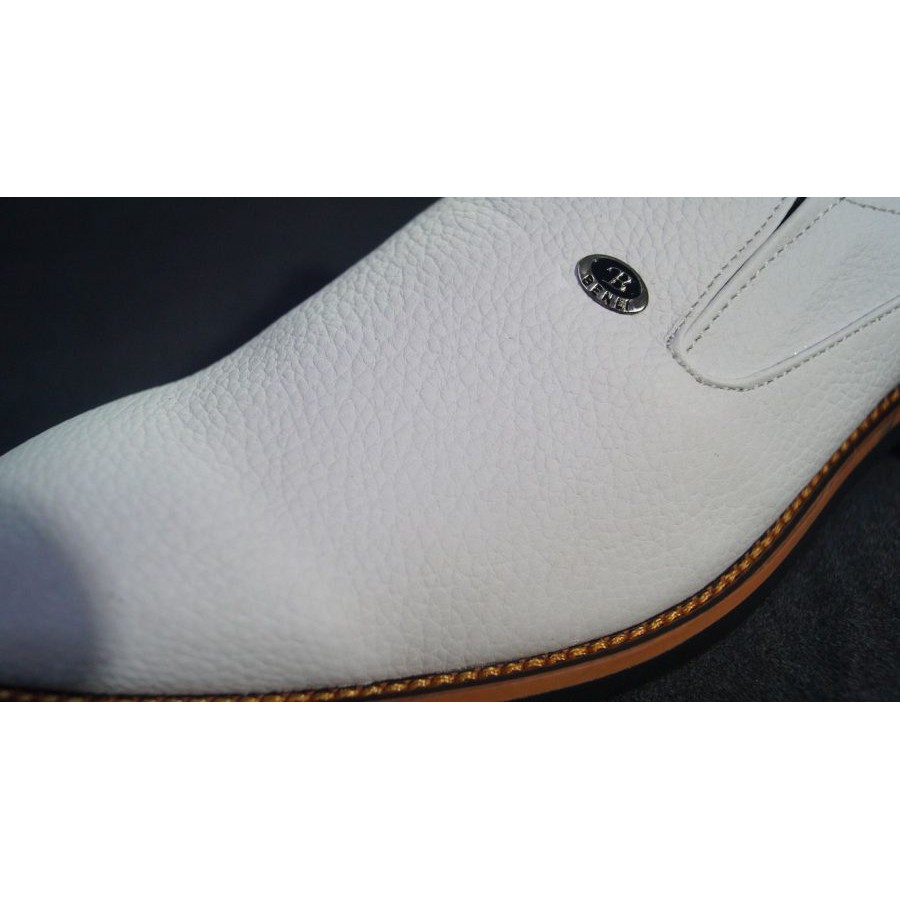 Giày tây nam da trắng da bò thật. Bảo hành 12 tháng.MS: T210