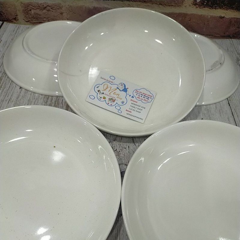 Dĩa Dày Sứ Trắng Sâu Lòng 8inch