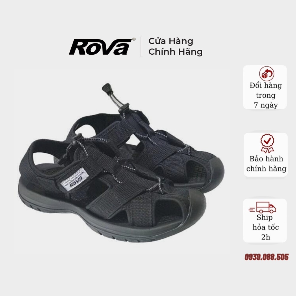 Giày Sandal Rova Nam Bít Mũi Dã Ngoại Du lịch trekking RV626