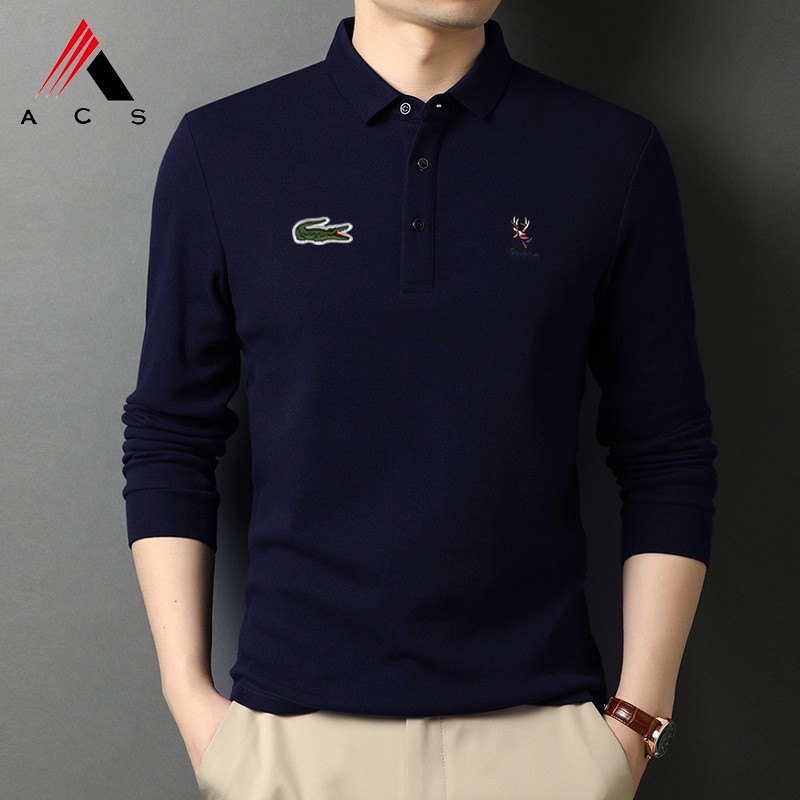 Áo Thun POLO Dài Tay Thời Trang Mùa Hè Hàng Mới Phong Cách Doanh Nhân Cho Nam