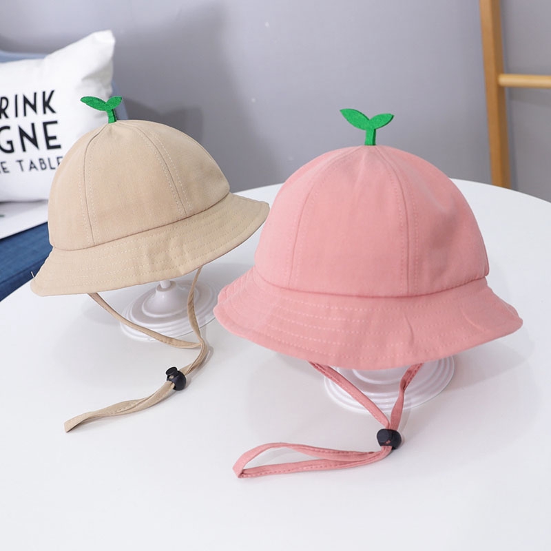 Mũ bucket chống nắng trang trí cây mầm đáng yêu cho bé