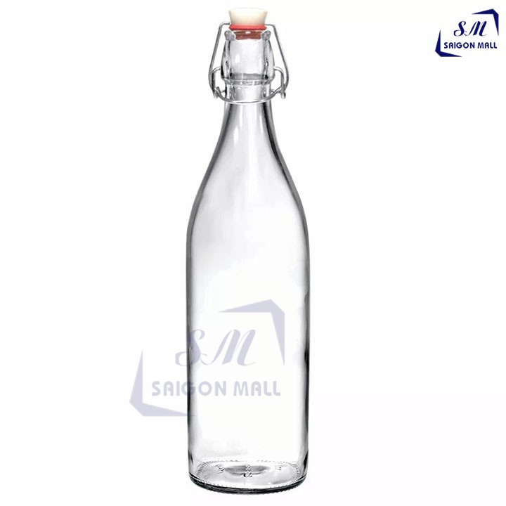 Chai thủy tinh nắp gài nhựa 500ml cao cấp