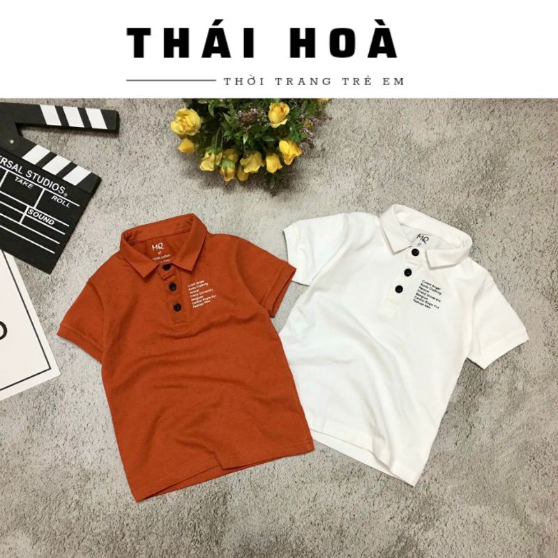 Áo polo thun bé trai ⚡ SIÊU RẺ ⚡cổ trụ, cổ bẻ