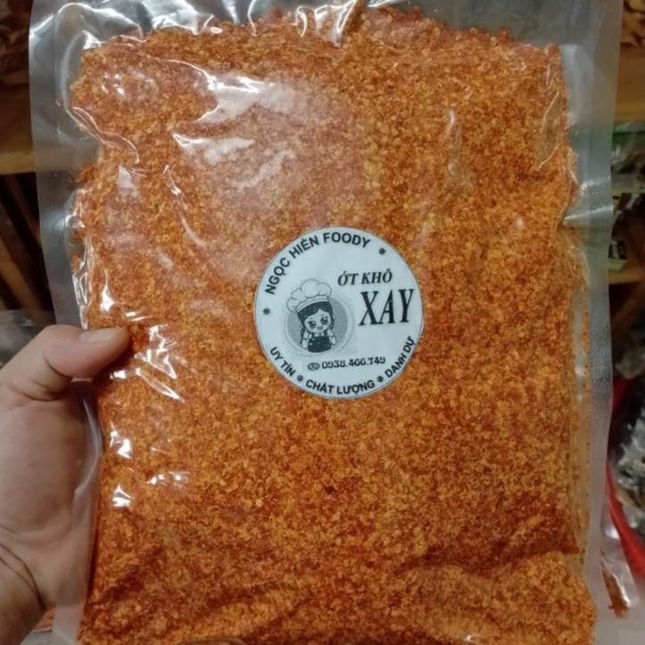 Ớt bột khô cay xay nhuyễn nhà làm nguyên chất gói 1kg, NGỌC HIỂN FOODY