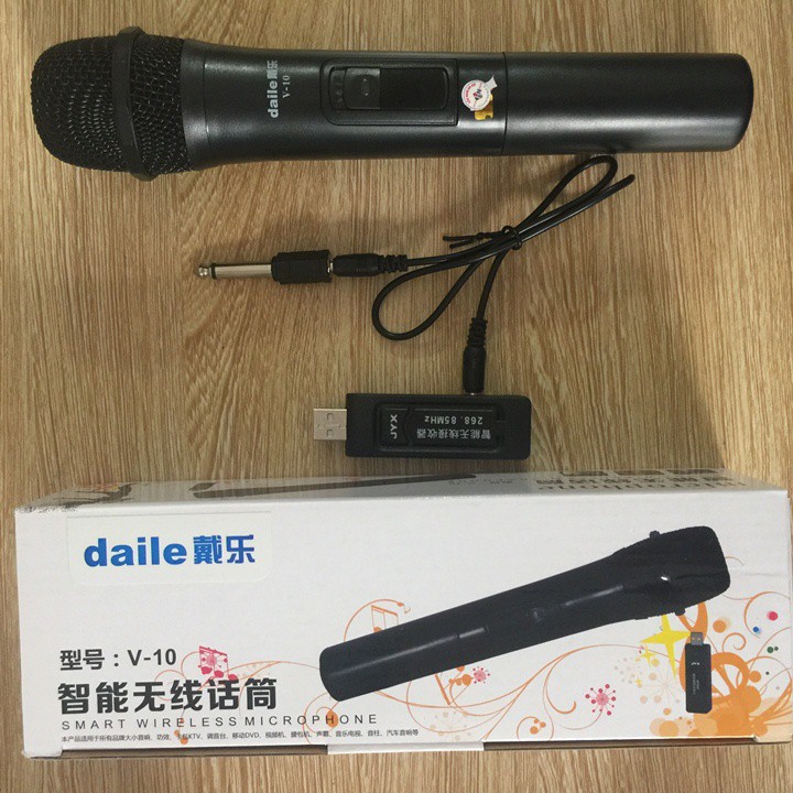 Míc karaoke không dây V10 giá rẻ