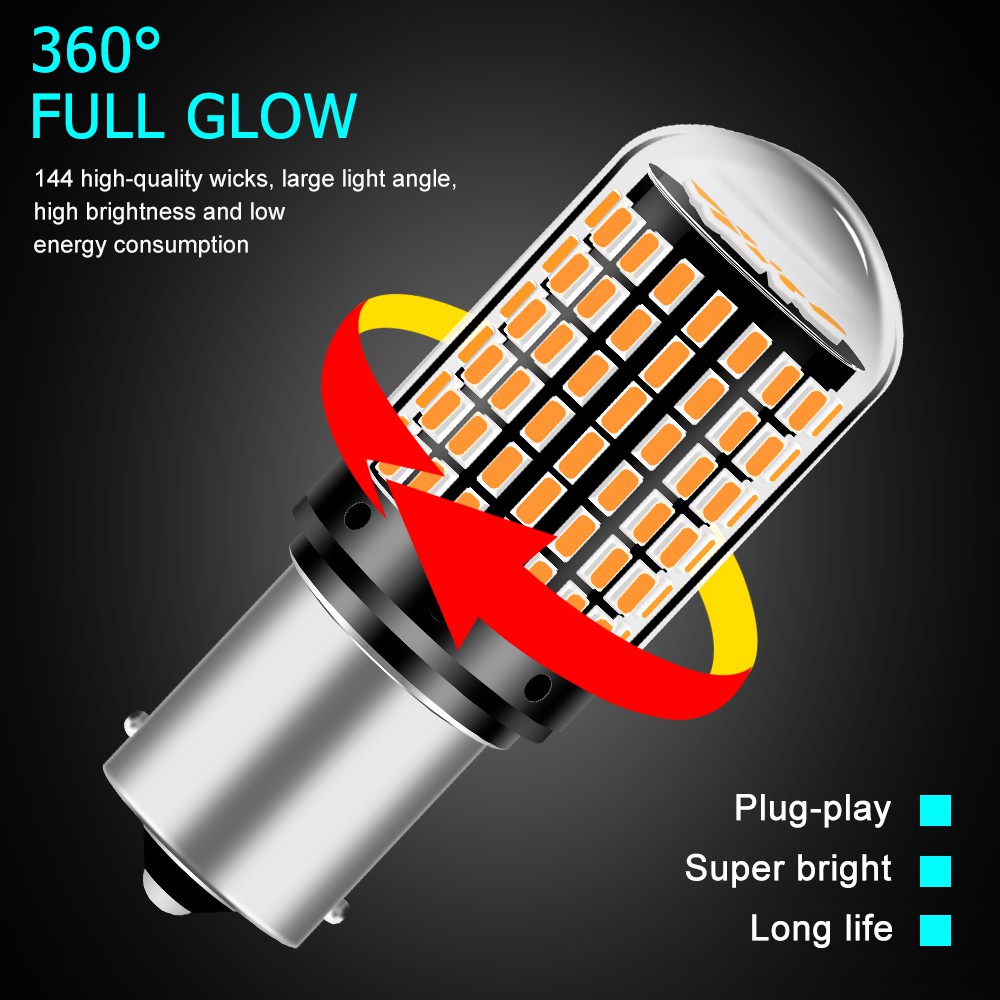 1 mảnh Bóng Đèn Led 144 Bóng 1156 Bóng Đèn Led Xi Nhan BA15S BAU15S P21W T20 7440 Chuyên Dụng Cho Xe Hơi / Xe Máy
