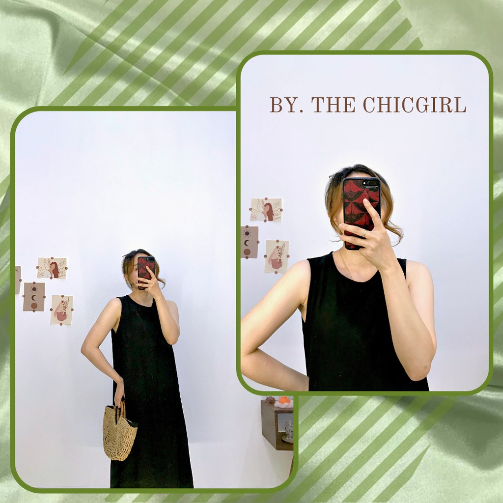 [Ảnh+Video thật]- Váy ba lỗ thô mềm dáng suông oversize/Đầm ba lỗ thô đũi(có túi) cực mát mịn cho mùa hè năng động. | BigBuy360 - bigbuy360.vn