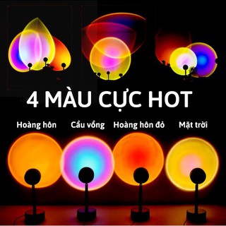 Ảnh chụp Đèn hoàng hôn 4 màu, đèn led hoàng hôn, sunset, rose, chiều cao 27cm, dây USB dài 1.2m, quay 180 độ - BINTECH tại Hà Nội