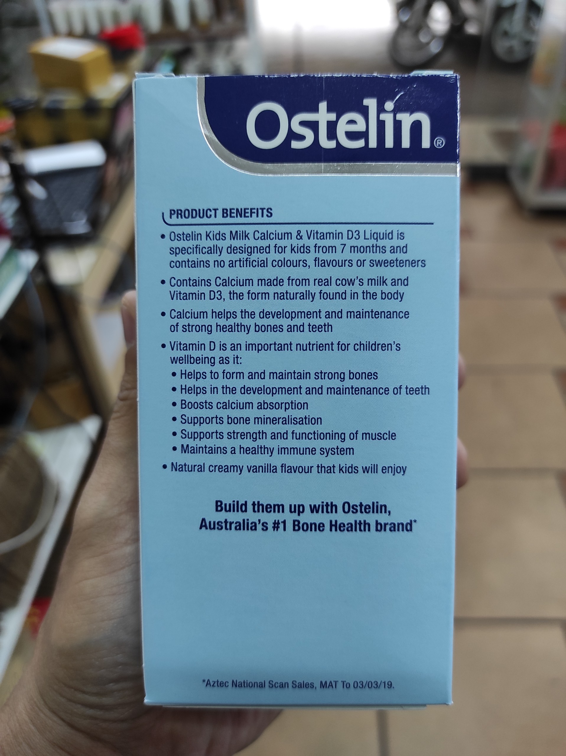Canxi Và Vitamin D3 Khủng Long Dạng Nước Osteli.n Kid Milk Calcium&VitaminD3 90ml Của Úc Date Mới