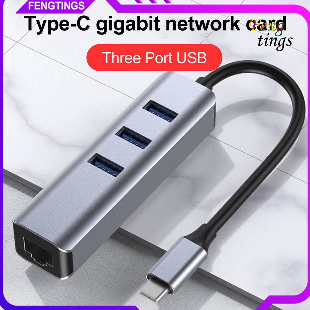 Bộ Chia 3 Cổng Usb 3.0 Type C Sang Rj45 Gigabit Ethernet Cho Macbook K1