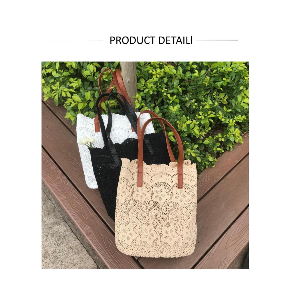 Túi Xách Đeo Vai Phối Ren Đơn Giản Xinh Xắn Phong Cách Thời Trang Retro 2022 Dành Cho Nữ